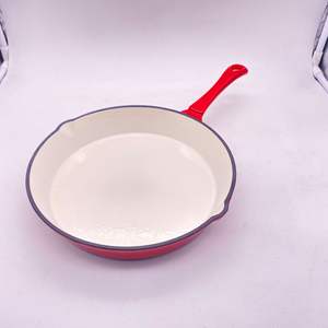 Poêles à soupe en fonte émaillée de 16 cm, 20 cm, 25 cm, vente en gros, poêle à frire, manche long, antiadhésif, ustensiles de cuisine - Product Image 5