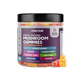 8 In 1 Herbal Supplements No Sugar Organic Natural Mushroom Gummies Energy - Mushroom Supplement For Men Women