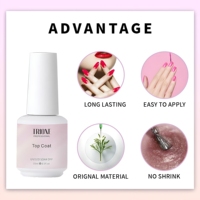 Échantillons Gratuits – Top Coat Mat Effet Coquille d'Œuf UV LED avec Flocons Dorés et Argentés – Gel Polish Soak Off Sans Résidu – Style Japonais Salon