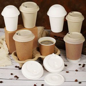 Vasos de Papel Desechables Biodegradables de Pulpa Virgen Compostable, Vasos Personalizados de 8oz y 12oz para Bebidas Calientes, Té con Leche, Café, Aptos para Microondas - Product Image 3