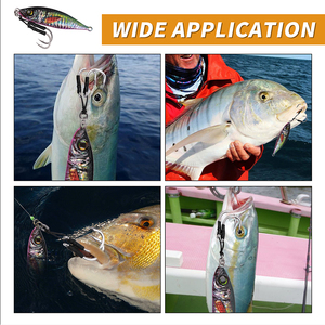 Señuelos de Pesca Verticales de Metal con Anzuelos Auxiliares, Señuelos Artificiales Luminosos que se Hunden para Pescar Lubina, Lucio y Salmón - Product Image 6