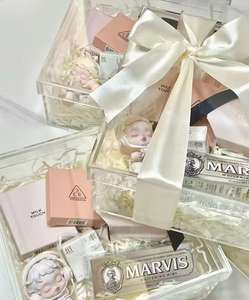 Caja de Regalo Cuadrada de Acrílico para Damas de Honor con Tapa, Caja de Regalo Transparente Personalizable y Colorida para Año Nuevo - Product Image 2