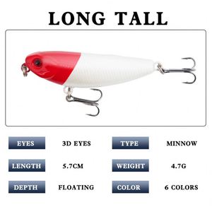 Señuelos Duros de Alta Calidad en Oferta, 5.7cm/4.7g, Señuelo de Pesca para Pesca en Barco en el Océano, Bagre, Marlín, Perca, Pargo, Lubina, Trucha, Pesca en Lago, ABS - Product Image 2