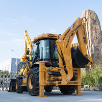 Hengwang 8.4 Ton Diesel Motor Wheel Loader Backhoe Loader Gaya Pemecah Tanah Berkekuatan Tinggi Profesional Sekop Depan Pompa Kawasaki Rendah