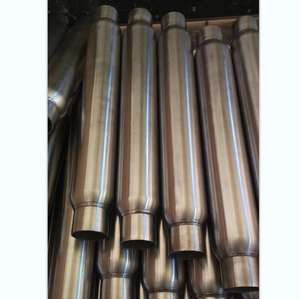 XG knalpot Hotdog panjang, tabung berlubang panjang 2 1/4 "Inlet 15" (Mild Steel) - Product Image 4