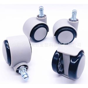 Roulettes pivotantes en nylon 65 mm à visser, silencieuses, pour mobilier - Product Image 5