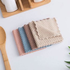 Square Home Kitchen Dish Cleaning <b>Microfiber</b> <b>Towel</b> Anti-grease Wiping Rags Efficient Absorbent 24.5x24cm Cloth - Product Image 6