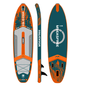 Planche à pagaie gonflable pour adulte orange, siège confortable, matériau durable en drop stitch, eaux océaniques, SUP, surf, <span class=keywords><strong>YASKA</strong></span> - Product Image 2