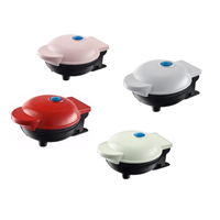 Mini gaufrier et crêpière électrique, boîtier en plastique, 220V-240V, 350W, revêtement antiadhésif, protection contre la surchauffe, toucher froid