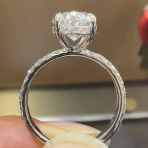 IGI Certified Oval Lab Grown Diamond 0.5-5ct D VVS1VVS2 CVD HPHT 10K/14K/18K Solid Gold Wedding Engagement <b>Ring</b> for Women - Product Image 4
