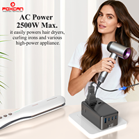 Adaptateur de voyage universel ultra-fin FOXCAN PD 70W avec 3 ports USB-C + 1 port USB-A, prises EU/UK/USA/AU