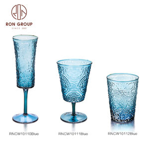 Fabbrica direttamente a basso prezzo set di bicchieri per feste di matrimonio bicchieri da vino senza stelo <span class=keywords><strong>in</strong></span> cristallo senza piombo blu - Product Image 5