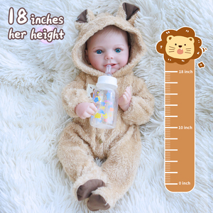 Muñeca <span class=keywords><strong>Reborn</strong></span> Realista Lifereborn de 18 Pulgadas (46 cm), Pintada a Mano, con Ojos Abiertos, Muñeca Bebé <span class=keywords><strong>Reborn</strong></span> para Jugar - Product Image 4
