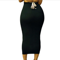 Jupes longues crayon élégantes pour femmes, vente en gros tendance, vente chaude, jupe de loisirs pour la maison, jupe de bureau, jupe noire taille haute, jupe moulante maxi