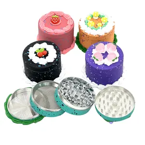 Fabricant Usine Cute Fanny Design Pink Cake Herb Grinder for Women Smoker Cake Tobacco Grinder for Herb