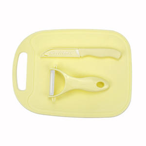 Juego de Utensilios de <span class=keywords><strong>Cocina</strong></span> ZH Brand ZH01002 con Pelador de Cuchilla de Cerámica, Tabla de Cortar de <span class=keywords><strong>Silicona</strong></span>, Cuchillo para Frutas y Mango de Plástico - Product Image 4