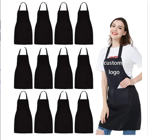 Delantales <span class=keywords><strong>de</strong></span> <span class=keywords><strong>Cocina</strong></span> Personalizados <span class=keywords><strong>de</strong></span> Algodón <span class=keywords><strong>Rojo</strong></span> con Logotipo Personalizado para Mujer - Product Image 1