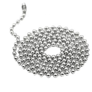 Rantai Bola Bahan Baja Tahan Karat untuk Pelat ID Logam Tag Anjing Dengan Panjang yang Dapat Disesuaikan - Product Image 1