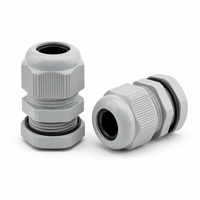 Passe-câble électrique plat en nylon PA66 M12 M16, étanche IP68, blanc, à entrées multiples, vente en gros