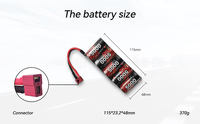 Batterie rechargeable NI-MH personnalisée de remplacement 4,8 V 7,2 V 5000 mAh Pack pour voitures RC Jouets Batteries 4S2P 2S pour pistolet à air comprimé M4 HPA
