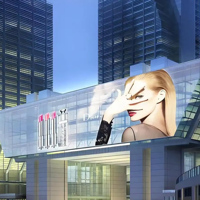 New 25mm P31.25 Media Facade High Brightness Video Wall Led Display Transparent Led Curtain Mesh