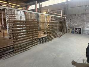 Plafond en aluminium à grille carrée ondulée <span class=keywords><strong>60x60</strong></span> avec profilés en aluminium imitation bois - Product Image 5