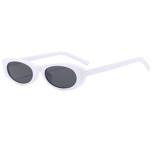 New Ladies Outdoor Street Shot Beach Fashion With a Variety of Color Oval Small Frame Sunglasses - Product Image 4