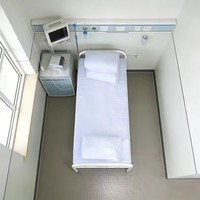 Lit d'hôpital manuel robuste avec cadre en fer, revêtement antirouille, capacité de charge de 240 kg, plateau en acier perforé, garantie de 3 ans, Tanzanie, Ouganda