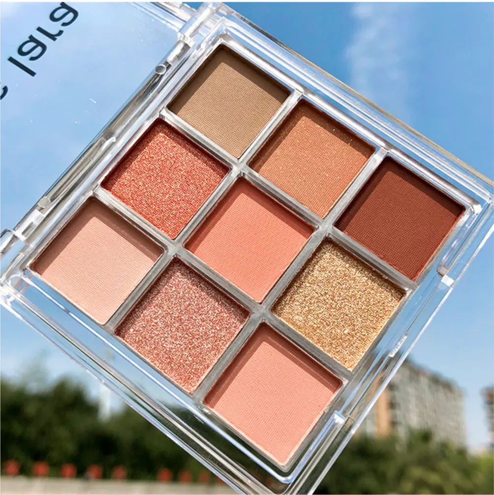 All'ingrosso 9 colori ombretto cruetly free shimmer matte travel vegan eyeshadow palette metallic eyeshadow pallette fantasy