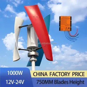 Aerogeneradores Domésticos de Baja Velocidad para Techos Pequeños, Verticales, de 2 kW, 1000 W, 900 W, 800 W, 700 W, 600 W - Product Image 6