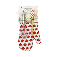 Kit de pâtisserie Gants anti-chaleur (tissu) Réutilisables Flexibles en acier inoxydable traité en silicone Fouet à œufs