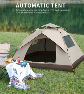 <span class=keywords><strong>2</strong></span> 3 4人用超軽量ファミリーキャンプドームテントトップレインフライ付き簡単屋外セットアップ - Product Image 2