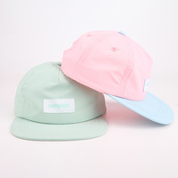 Logotipo personalizado 5 Panel tejido parche niños Snapback gorra plana Bill Hip Hop niños infantil Snapback gorras para niña Niño