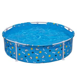Bestway 561KM Fetchin' Fun Pet Play Pool Facile à installer Pet Round Frame <span class=keywords><strong>Piscine</strong></span> hors sol 1.22 m X 30.5 cm - Product Image 1