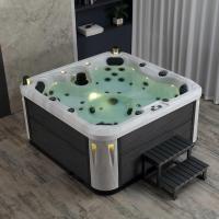 Jacuzzi de Acrílico Resistente en Venta, Spa Exterior Económico para 4 Personas, 38 Jets, Bañera de Hidromasaje de Lujo con Sistema Balboa