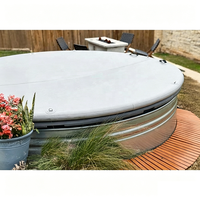 Couverture de piscine gonflable ronde sur mesure en Drop Stitch pour bassin, avec lames de couverture