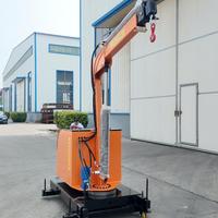 Grue électrique portative ZHUOSA de 2000 kg (2 tonnes) avec crochet de levage, hauteur de levage de 4,5 m, rotation à 360 degrés et moteur à roulement, fabriquée en Chine