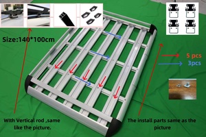 <span class=keywords><strong>Porte</strong></span>-bagages de toit en alliage d'aluminium pour Jeep Wrangler, capacité de <span class=keywords><strong>500</strong></span> kg, installation facile, sans perçage - Product Image 5