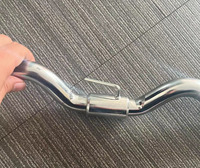 Ensemble d'haltères ajustables en fonte chromée unisexe de 40 à 55kg, barre pliée avec logo personnalisable pour l'exercice de musculation, caractéristique durable