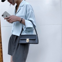 Sac à bandoulière de luxe pour femme, style coréen, motif pierre, fermeture carrée, collection 2026, tendance, vente en gros
