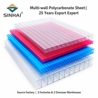 Plaque de polycarbonate transparente alvéolaire de 8 mm et 10 mm pour entrepôts industriels, ateliers, luminaires et toitures vitrées