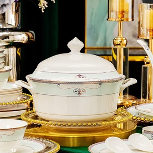 Vaisselle en céramique et porcelaine, assiettes et bols en porcelaine fine pour riz, soupe et nouilles, combinaison libre, cadeau <span class=keywords><strong>de</strong></span> déménagement, style simple - Product Image 4