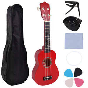Kit per principianti di Ukulele in legno di basso Soprano-Ukulele per <span class=keywords><strong>chitarra</strong></span> da 21 "con borsa da concerto <span class=keywords><strong>e</strong></span> accessori per <span class=keywords><strong>chitarra</strong></span> - Product Image 4