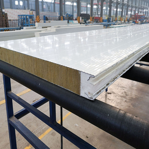 Trọng lượng nhẹ prefab đá Len Bánh Sandwich Bảng điều khiển chống cháy âm thanh bằng chứng cách nhiệt cách ly tường Bảng điều khiển mái nhà - Product Image 6