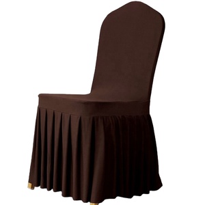 Housses de chaise en gros pour mariage, fête en extérieur, réunion, universelles, en polyester imperméable, durables, noires, à prix abordable - Product Image 3