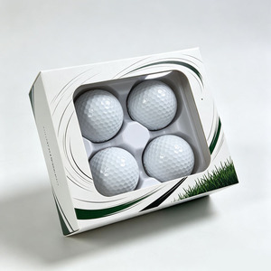 Rigid Paper Box With Clear <b>Window</b> For 4 Golf Balls Recyclable Packaging Gift Craft Use - Product Image 3