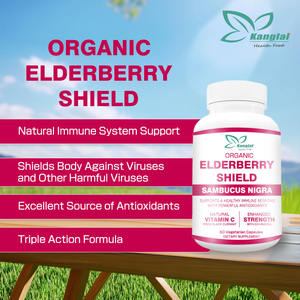 Kapsul perisai Elderberry Label pribadi suplemen kesehatan ekstrak kismis hitam kapsul Elderberry sistem imun meningkatkan - Product Image 5