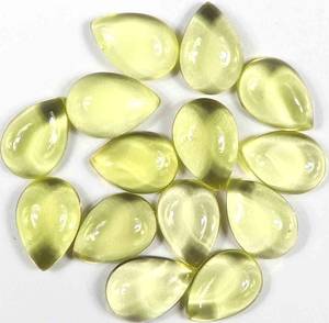 Lote de 5 Cabujones de Cuarzo Limón en Forma de Pera de 10x14mm, Piedras Preciosas Naturales Sueltas Pulimentadas para Joyería y Manualidades - Product Image 5