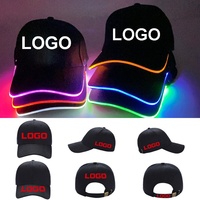 Casquettes de baseball personnalisées Yirui Da avec LED à lumière froide, casquettes qui brillent dans le noir, casquettes lumineuses pour Halloween et les déguisements d'effrayants