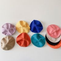Béret tricoté respirant et coupe-vent de style coréen, couleur bonbon, pour bébés garçons et filles, printemps/automne ; Chapeau en laine chic et décontracté